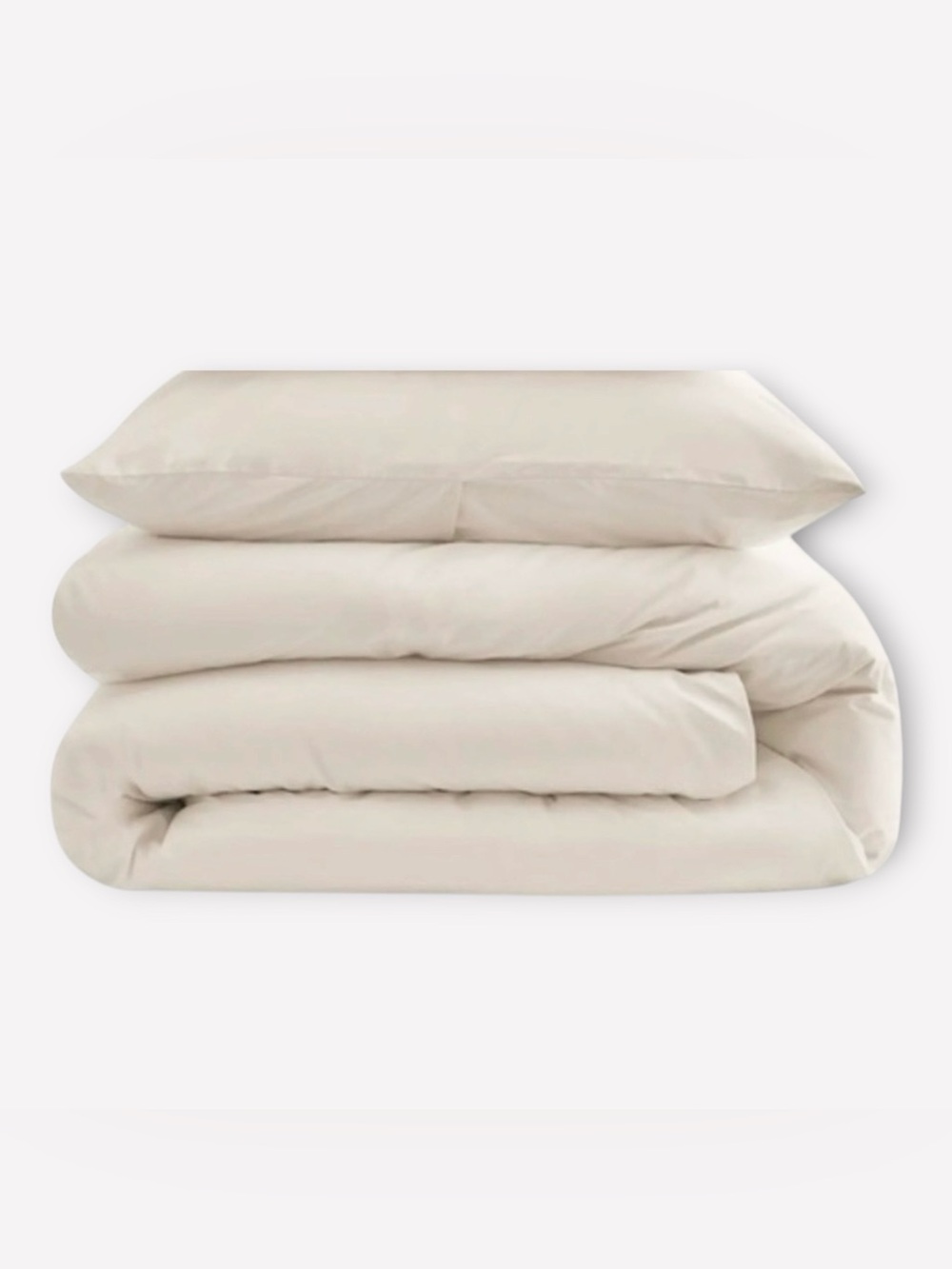 NWOT Quince Classic Organic Percale Twin Duvet Cover Set in Sand